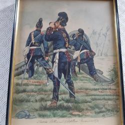 Tableaux armee prussienne 1870 peint en 1904...superbes et rares.