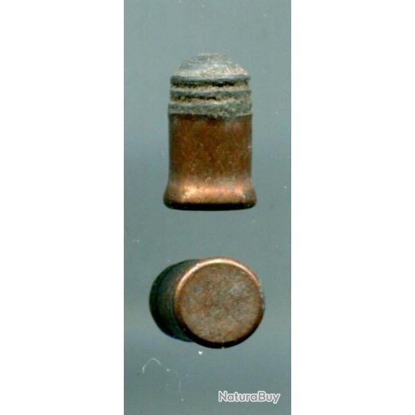 6 mm Flobert - TRES RARE cartouche  balle "auto-nettoyante" brevete par Bosquette vers 1870