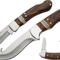 Ensemble de 3 Couteaux de chasse Lame en Acier Inox  Etui en Nylon CN211365071