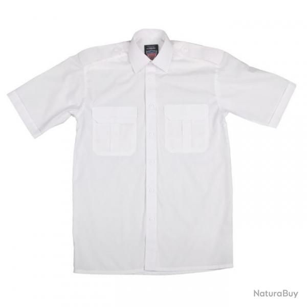 CHEMISE BLANCHE MANCHES COURTES   - TAILLE 4XL = 49/50