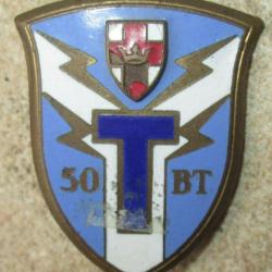 50° Bataillon de Transmissions, émail, dos guilloché, 2 boléros Drago(e)