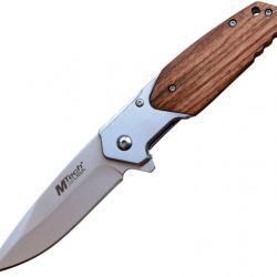 Couteau Pliant Linerlock  Zebrawood Ouverture Assistée MTA1154ZW07