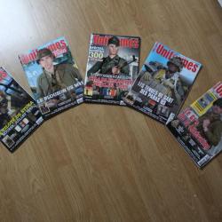 Lot de 5 magazines uniformes,trés bon état,ww1,ww2,indochine,algérie.