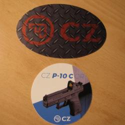 Auto collant lot CZ + CZ P 10C  ( ma 22)