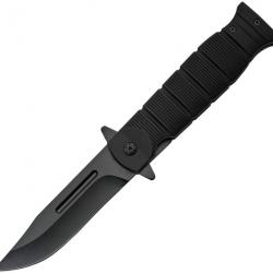 Couteau Pliant  Linerlock Black Manche en Caoutchouc Ouverture Assistée CN300480BK07