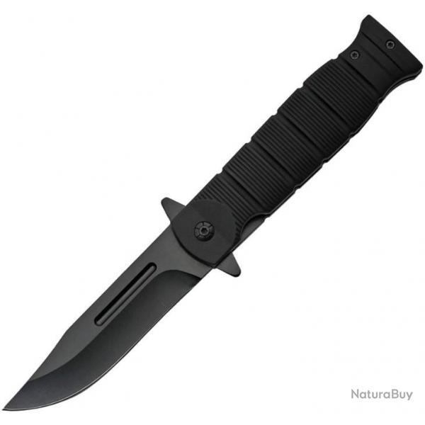 Couteau Pliant  Linerlock Black Manche en Caoutchouc Ouverture Assiste CN300480BK07