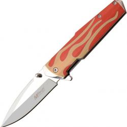 Couteau Pliant Flame Linerlock A / O Rouge Ouverture Assistée MTA1185RD07