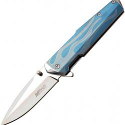 Couteau Pliant Flame Linerlock A / O Bleu Ouverture Assistée MTA1185BL071