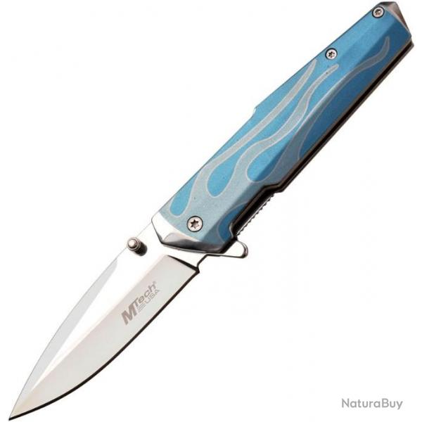 Couteau Pliant Flame Linerlock A / O Bleu Ouverture Assiste MTA1185BL071