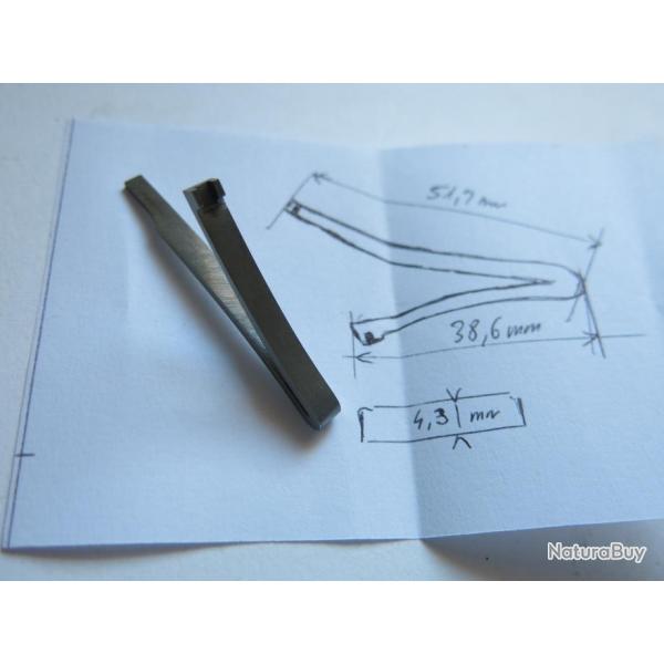 VENDU PAR CUIRASSIER11 N 002  RESSORT DE CHIEN DE FUSIL SUPERPOSE 51,9 X38,6 X 4,3 MM