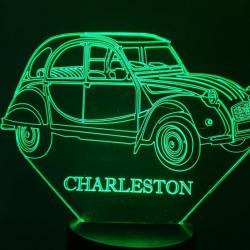 LAMPE 3D à leds. Motif: CITROËN 2CV  Charleston