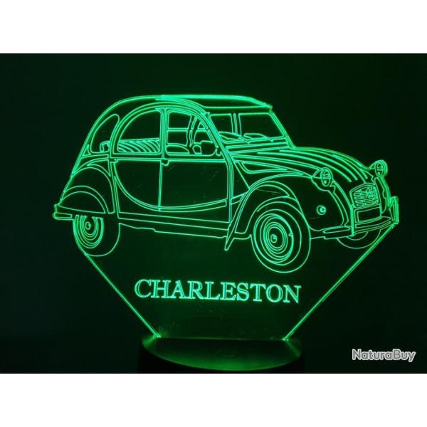 LAMPE 3D  leds. Motif: CITRON 2CV  Charleston