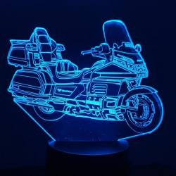 LAMPE 3D à leds. Motif: MOTO HONDA GOLDWING 1500