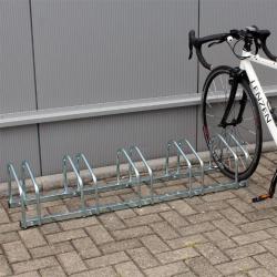 ++Râtelier au sol pour 5 vélos 1305x320x265mm métal galvanisé pour bicyclette refvelo52103abri