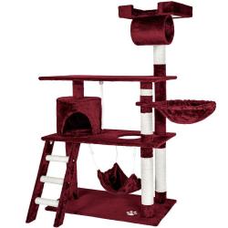 Arbre à chat 141 cm rouge bordeaux 3708104