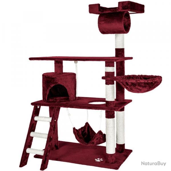 Arbre  chat 141 cm rouge bordeaux 3708104
