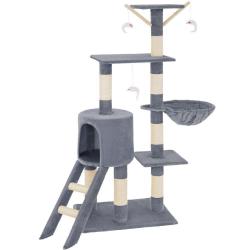 Arbre à chat 142 cm gris 3708073