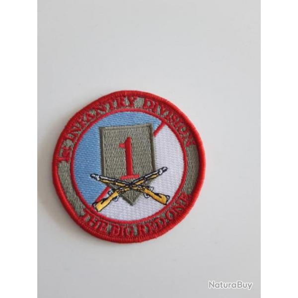 INSIGNE TISSU COMMEMORATIVE DE LA PREMIRE DIVISION D INFANTERIE US