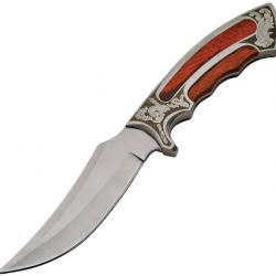 Couteau de chasse Bowie Manche en Acier Inox et  Pakkawood CN211396BR07