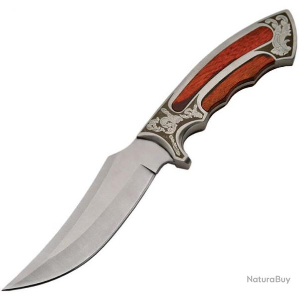 Couteau de chasse Bowie Manche en Acier Inox et  Pakkawood CN211396BR07