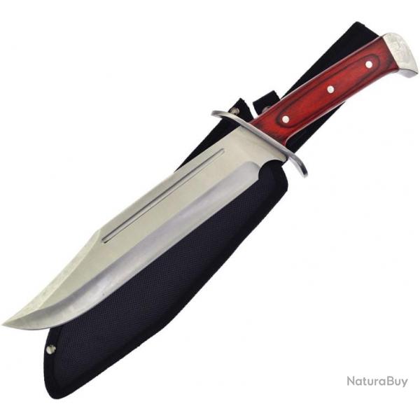 Couteau de chasse Bowie Manche en Pakkawood Lame en Acier inox FBKH119071