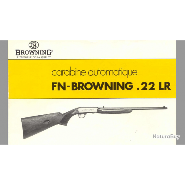 NOTICE MODE D'EMPLOIE CARABINE BROWNING FN-22LR