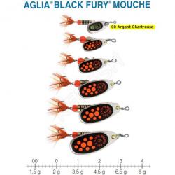 AGLIA BLACK FURY® MOUCHE MEPPS Chartreuse Argent 00 / 1.5 g