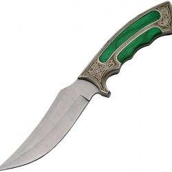 Couteau de chasse Bowie Manche en Acier Inox et  Pakkawood CN211396GN07