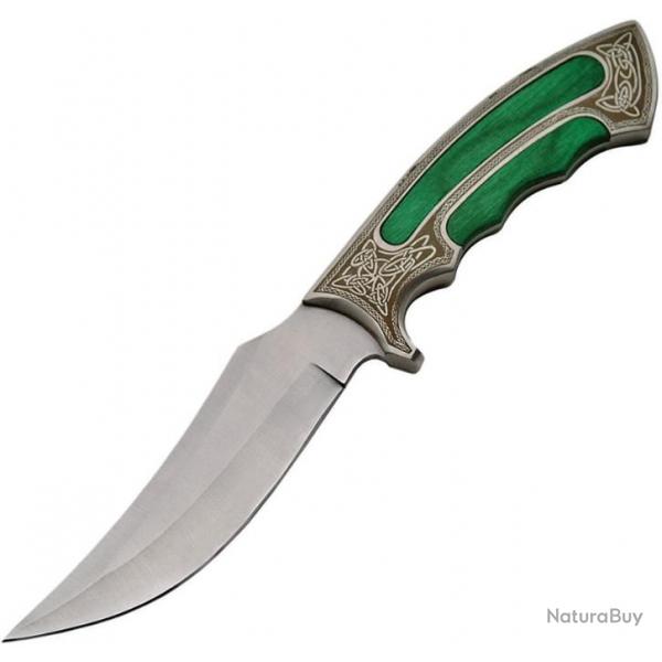 Couteau de chasse Bowie Manche en Acier Inox et  Pakkawood CN211396GN07