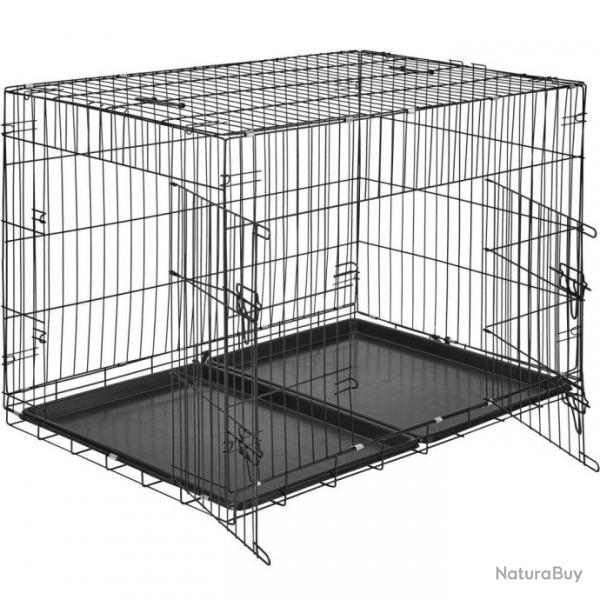 Cage de transport chien acier 106 x 70 x 76 cm 3708139