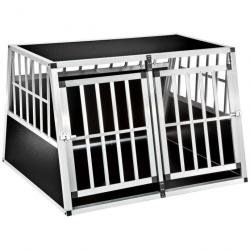 Cage de transport pour chien double dos incliné sans cloison de séparation 3708146