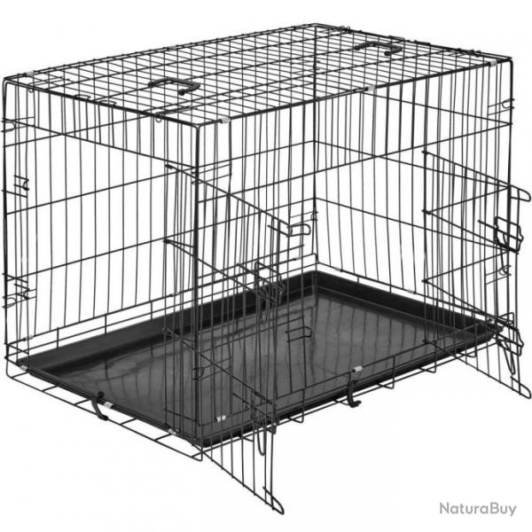 Cage de transport chien acier 89 x 58 x 65 cm 3708143