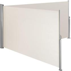 Auvent store latéral brise-vue paraventrétractable double beige 200 x 600 cm 2208131