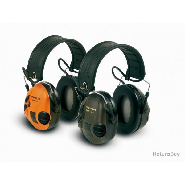 Casque PELTOR(TM) SPORTTAC(TM) - COQUES VERTES / ORANGES