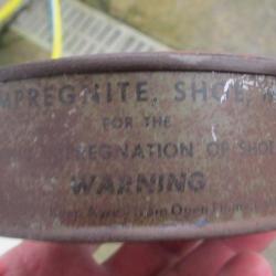 Boite de graisse Dubbing protection cuir US WW2  pour brodequin rangers