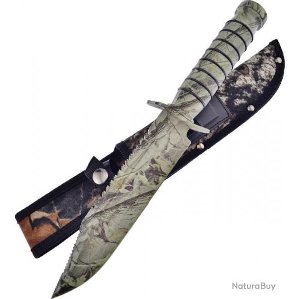 Poignard De chasse Whitetail Bowie Camouflage MANCHE EN ALUMINIUM FWT700071