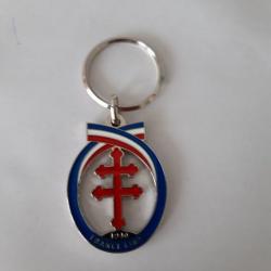 PORTE CLE  "FRANCE LIBRE " CROIX DE LORRAINE