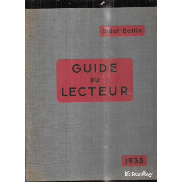 guide du lecteur 1935 annuaire didot-bottin commerce industrie
