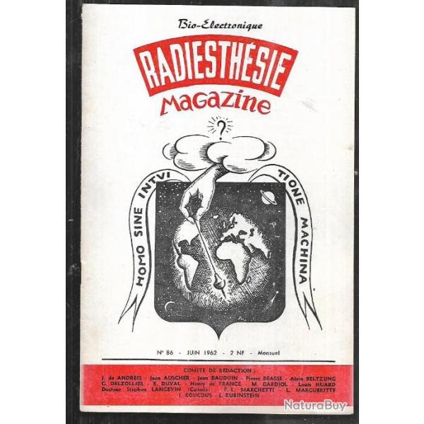 radiesthsie  magazine n86 juin 1962