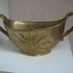 vase ancien en bronze doré longueur 29 cm