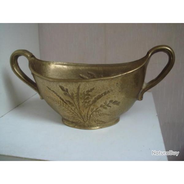 vase ancien en bronze dor longueur 29 cm