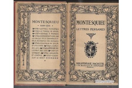 4eme de couverture lettres persanes 1721 montesquieu