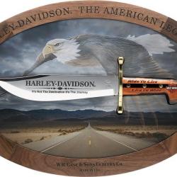 Couteau Bowie Harley Davidson avec présentoir en bois CA5214807