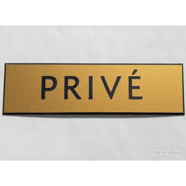 Plaque adhsive "PRIV" dore Format 29x100 mm
