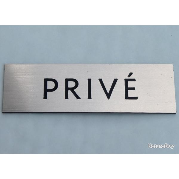 Plaque adhsive "PRIV" cuivre Format 29x100 mm