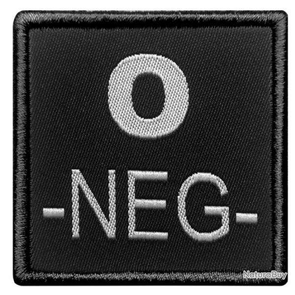 Patch Groupe sanguin - Tissu Noir O Ngatif
