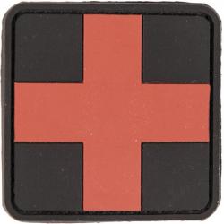 Patch PVC premier secours croix rouge 5.5 x 5.5cm
