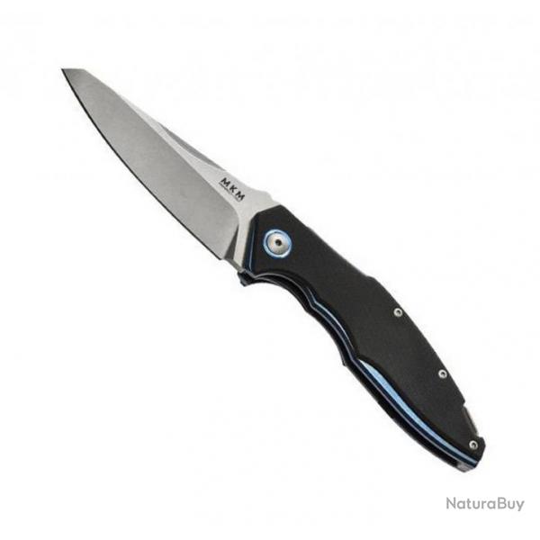 Couteau "Raut" front flipper, Couleur noir, Manche G-10 (naturel) [MKM]