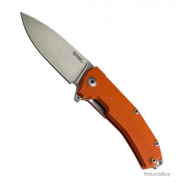 Couteau "Kur", Couleur orange, Manche G-10 (naturel) [Lionsteel]
