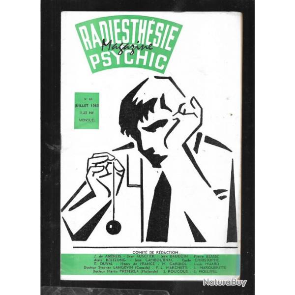 radiesthsie et psychic magazine n63 juillet 1960 , magntisme, science des ondes, parapsycho